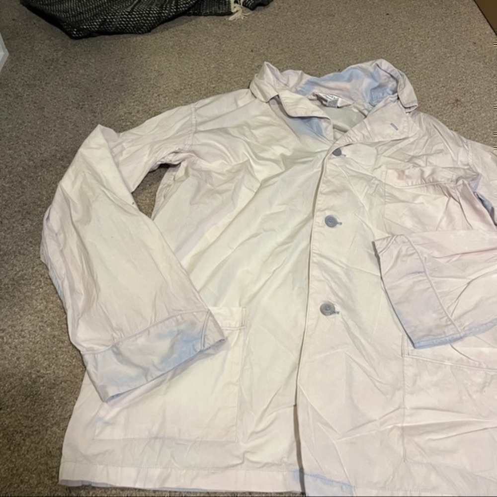 Christian Dior by Galliano Bleach Washed White Cotton Utility Chore Jacket - Picture 4 of 8